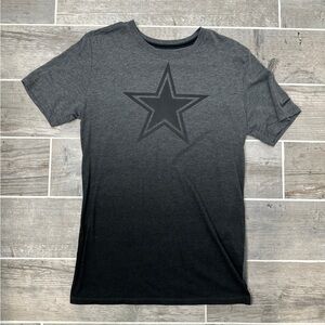 Nike Gray and Black Gradient Short Sleeve Tee Dallas Cowboys